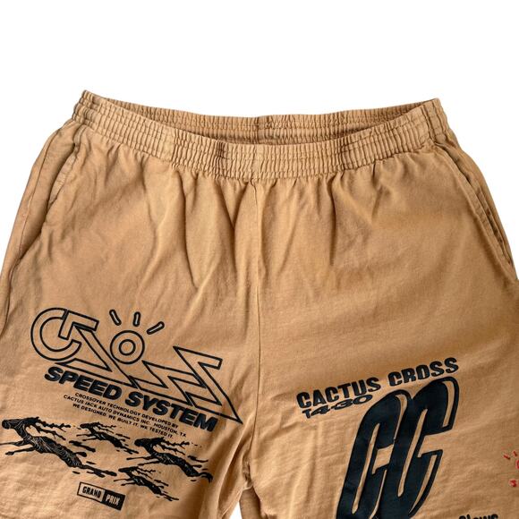 Travis Scott Cactus Jack 92CC Brown Shorts Mens Large - Picture 3 of 4